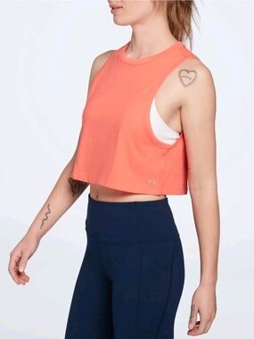 DSG Plus Size Coral Crop Tank Top 2X